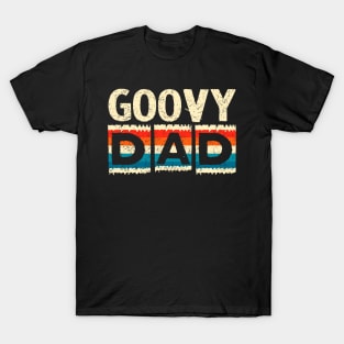 Mens Groovy Dad 70s Aesthetic Nostalgia 1970's Retro Dad T-Shirt